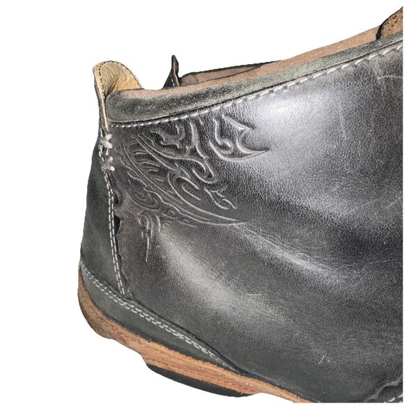 Olukai Kamuela Black Leather Mid Top Lace Up Casual Shoes Men’s Size 11.5 main image 4